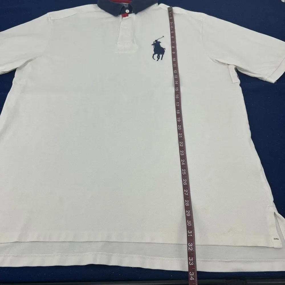 Polo Ralph Lauren Rugby Short‎ Men's XLT Tall White Polo Big Pony #3 Preppy